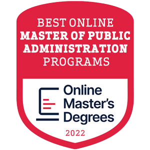 Ranked best online Master of Public Administration programs 2022 badge