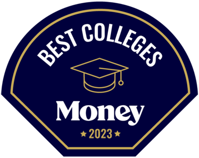 Ranked Best Colleges by Money 2023 badge